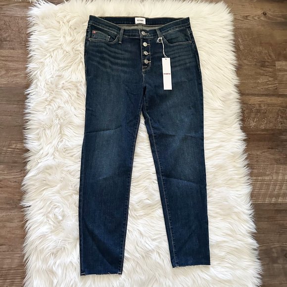 NWT $225 Hudson Size 29 Natalie Midrise Skinny Corp Button Front Jeans - Picture 4 of 12